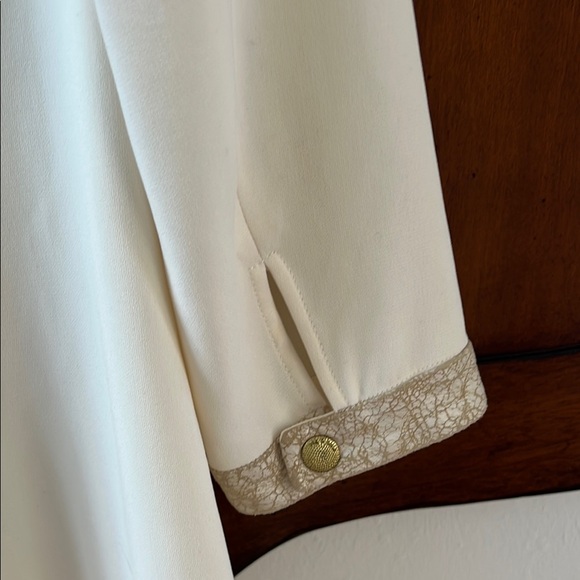 rag & bone Cream Mini Dress with Metallic Trim - Picture 5 of 6